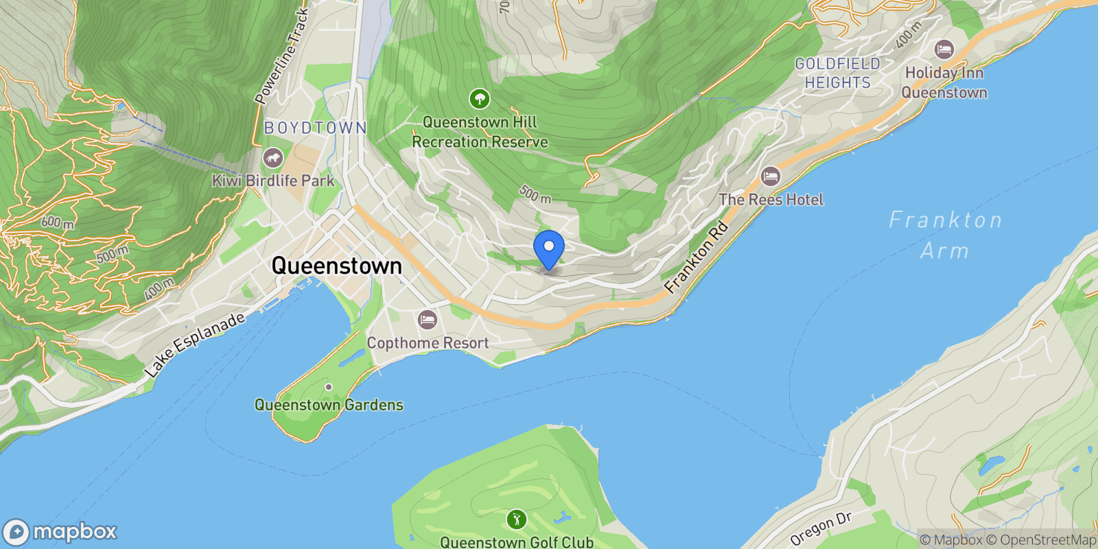 Map showing 9 Wakatipu Heights, Queenstown, OTA, Queenstown, Otago, New Zealand.
