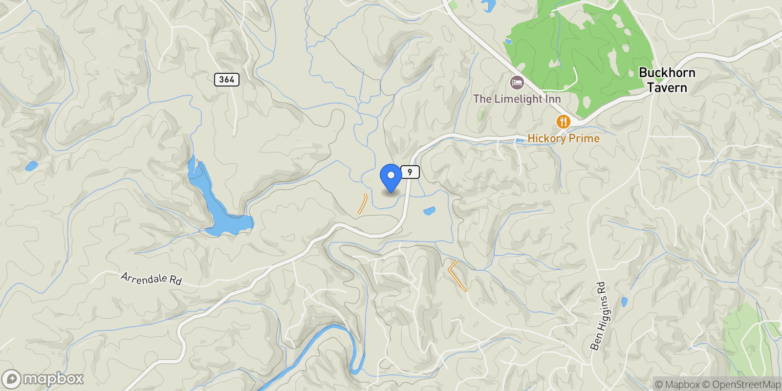 Map showing 33 T J Mote Road, Dahlonega, Georgia, United States.