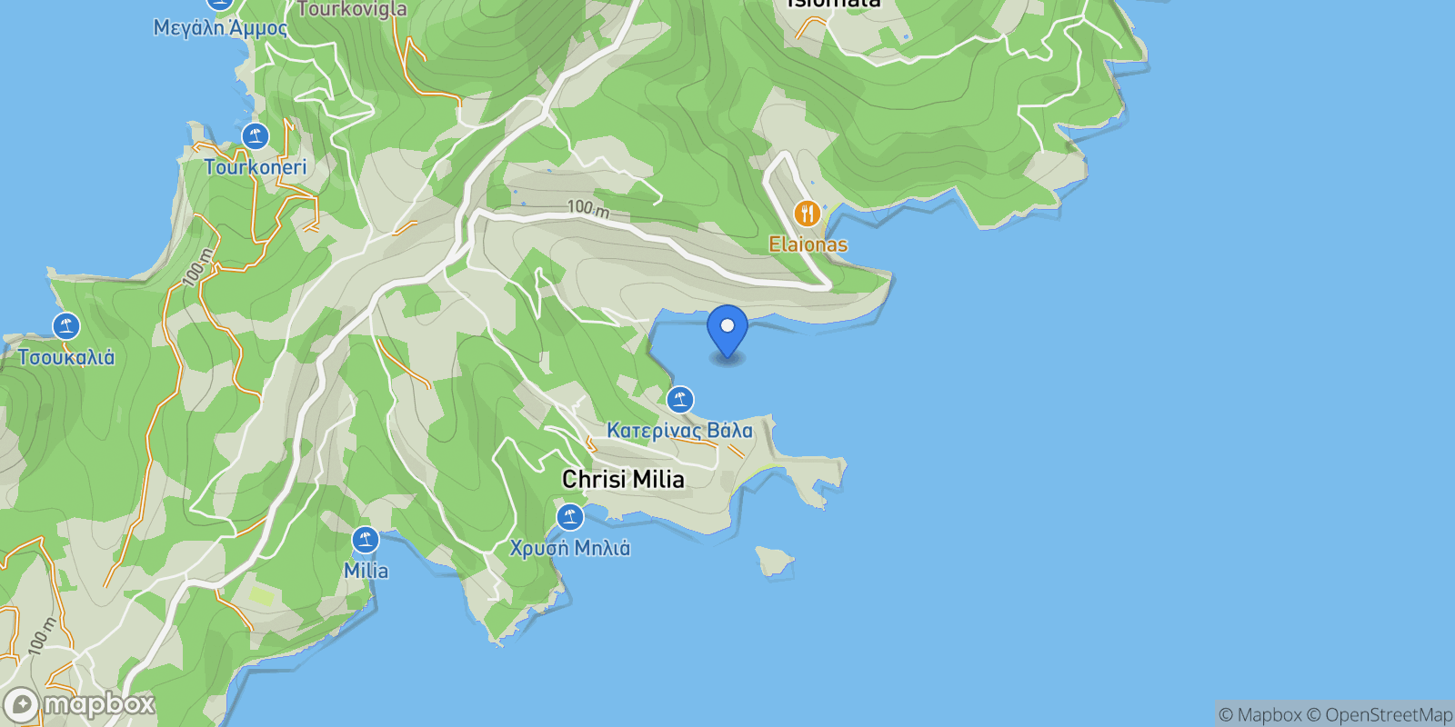 Map showing Aegean Dreams, Alonnisos, Sporades, Thessaly and Central Greece, Greece.