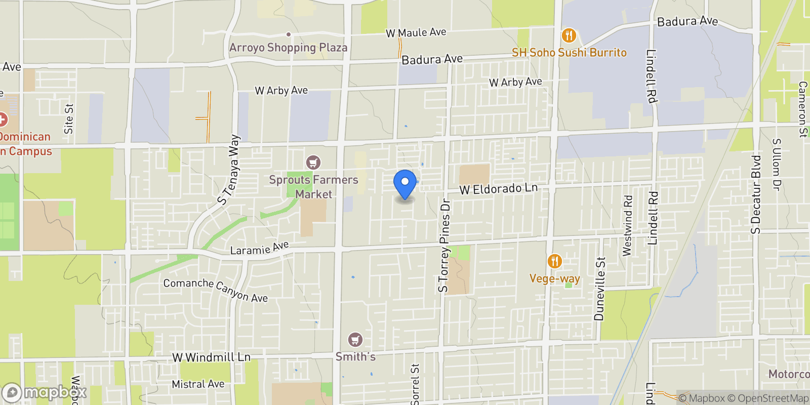 Map showing 6655 Tranquil Seas Court, Las Vegas, Nevada, United States.