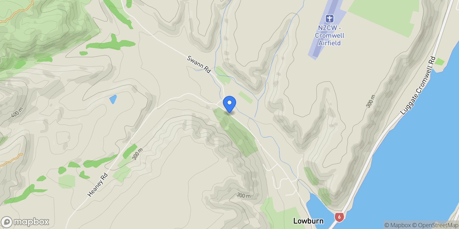 Map showing 6 Lowburn Valley Road  , Cromwell, OTA, Cromwell, Otago, New Zealand.