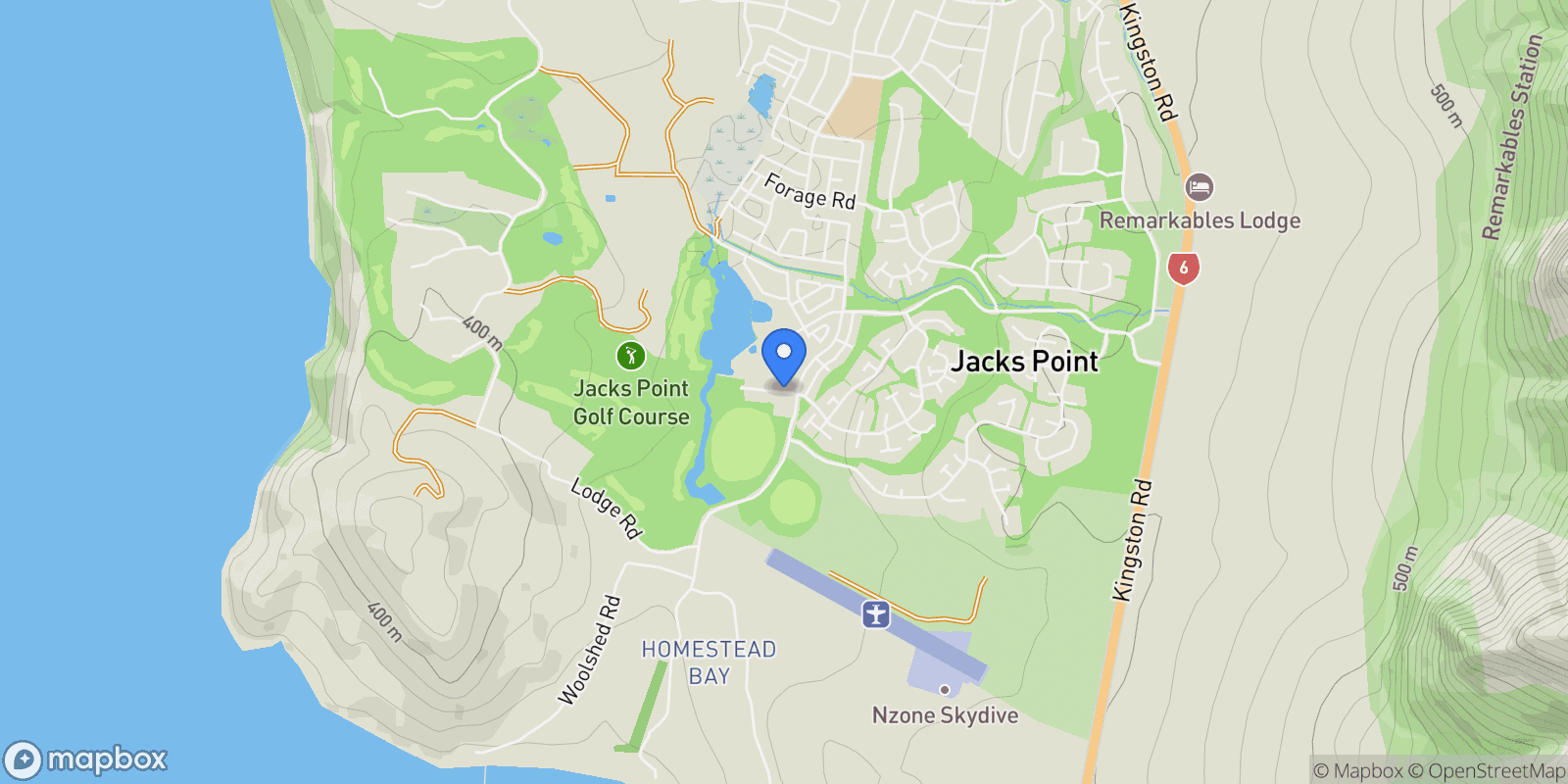 Map showing Village Works Quarters Apartments, Queenstown, OTA, Queenstown, Otago, New Zealand.