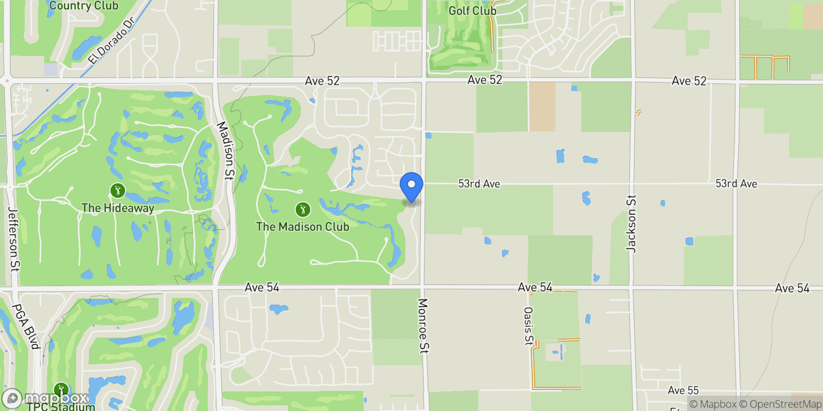 Map showing 53365 Humboldt Boulevard, La Quinta, California, United States.