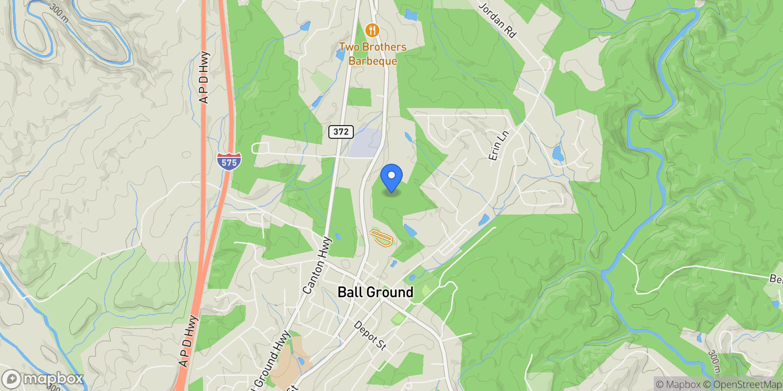 Map showing 277 Resse Way Road, Ball Ground, Georgia, United States.