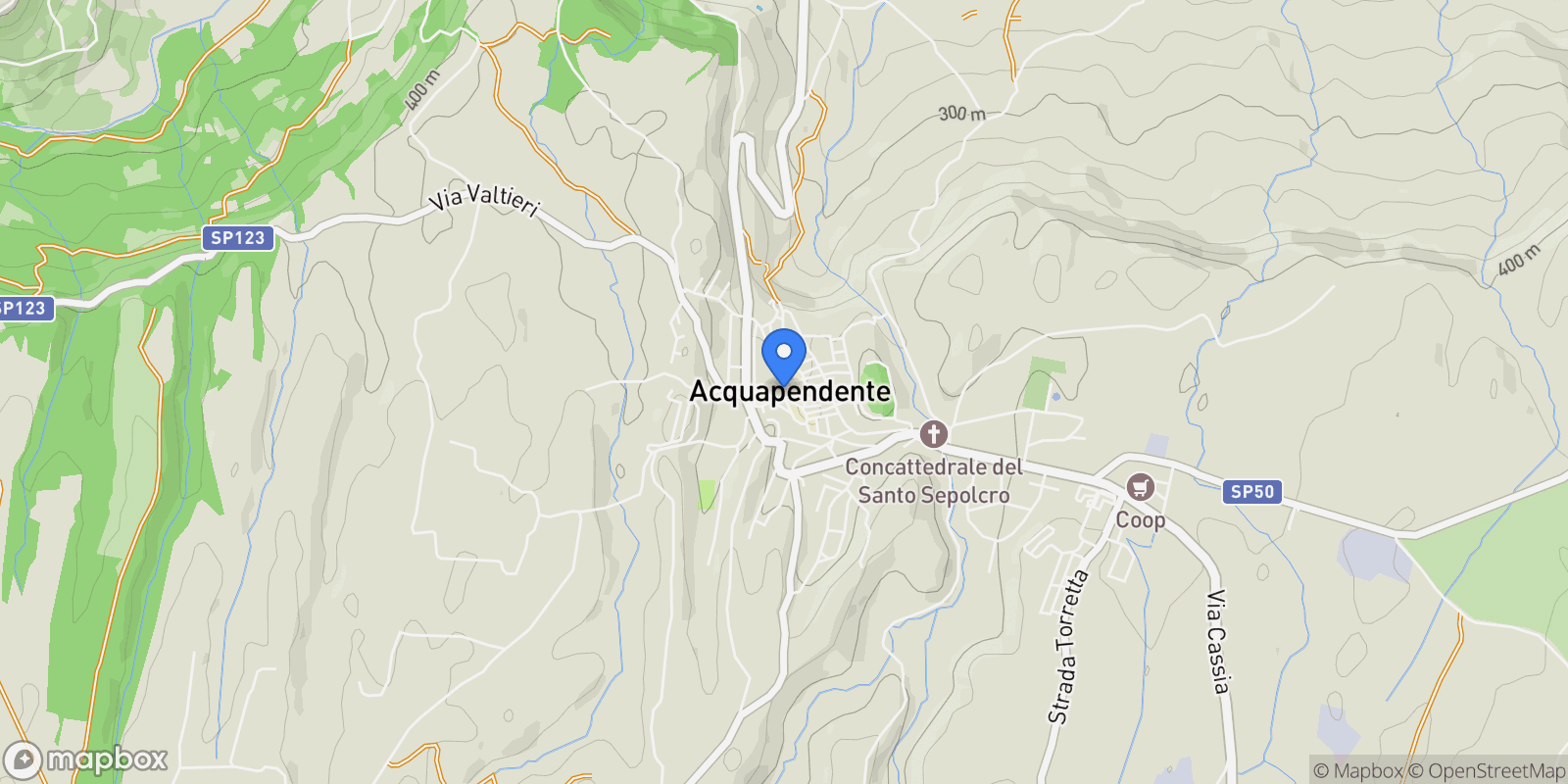 Map showing Acquapendente, VT, Italia, Acquapendente, Lazio, Italy.