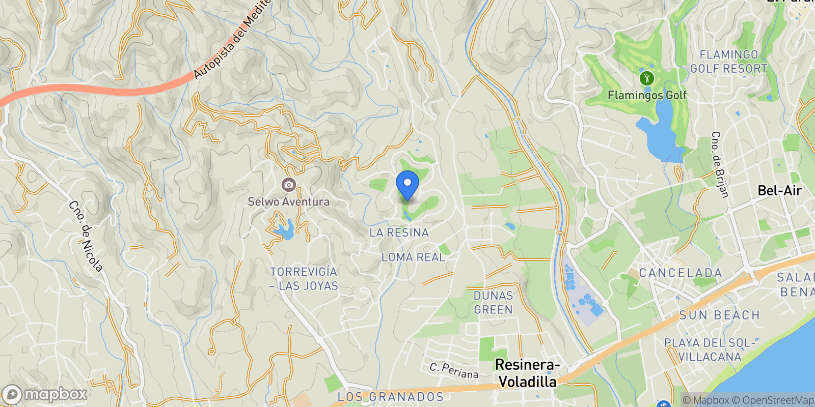Map showing Estepona, Andalusia, Spain.