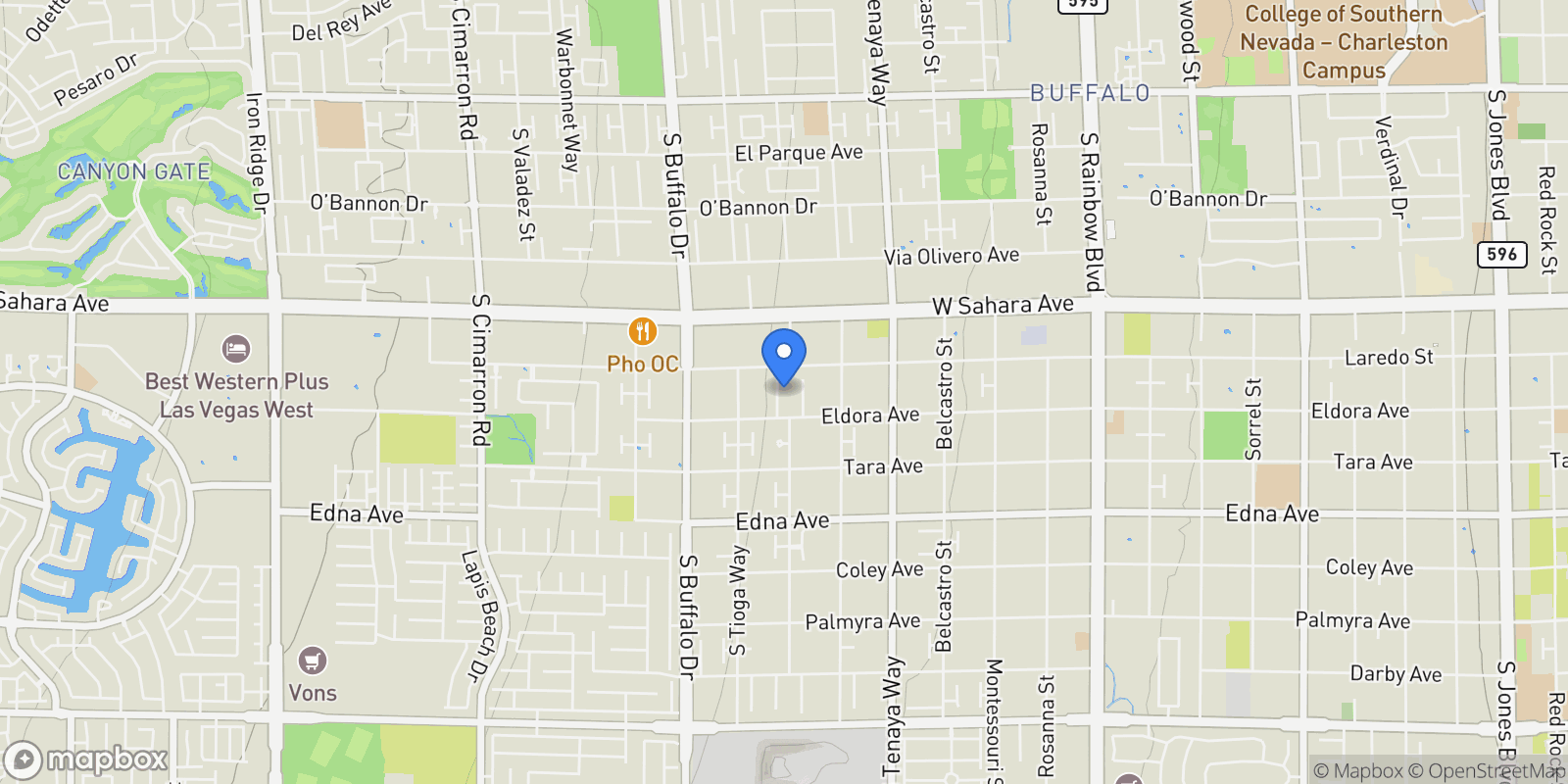 Map showing 2650 Eldora Estates, Las Vegas, Nevada, United States.