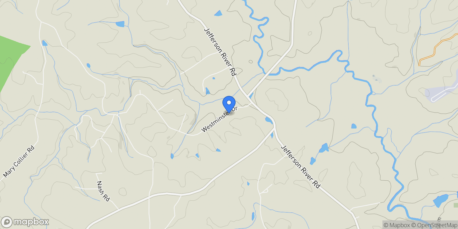Map showing 201 Westminster Drive, Athens, Georgia, United States.