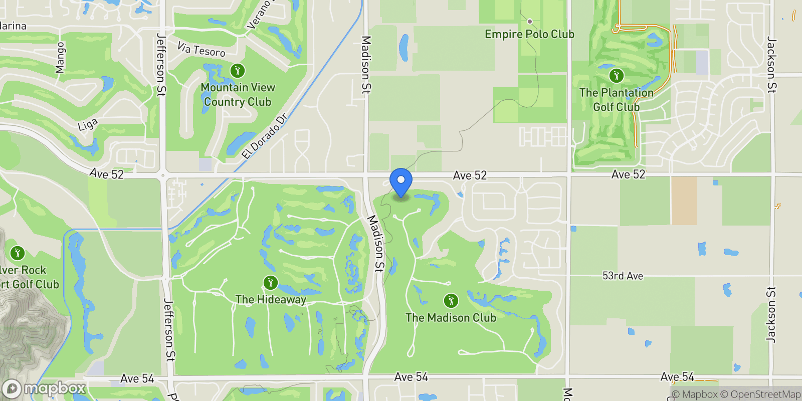 Map showing 52435 Ross Avenue, La Quinta, California, United States.
