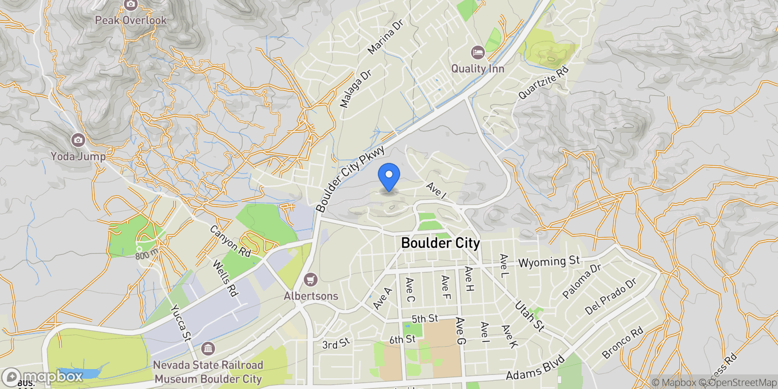 Map showing 1315 Alpine Drive, Boulder City, Nevada, United States.