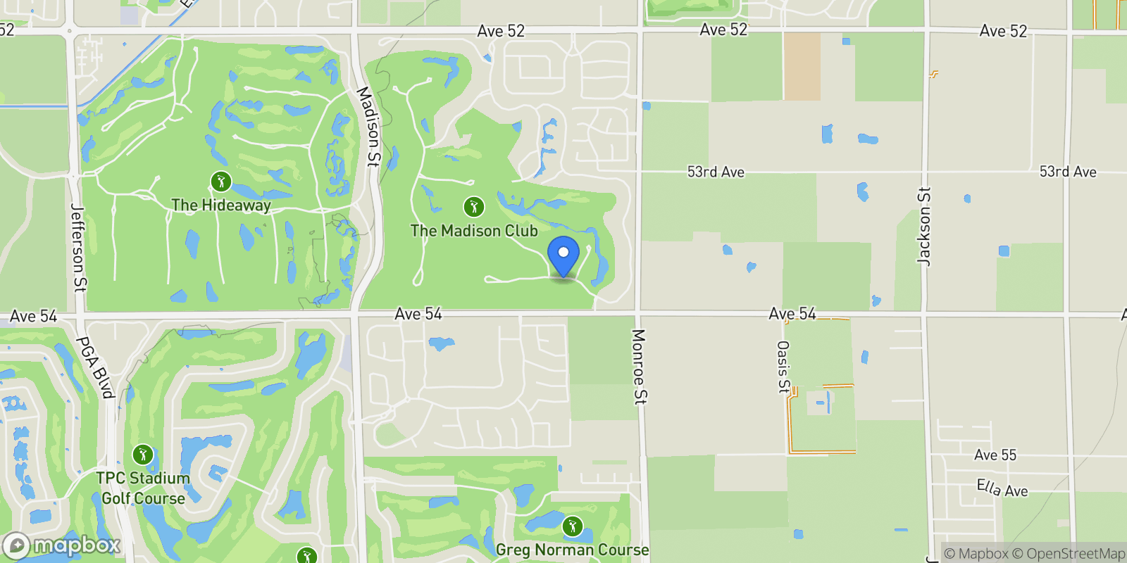 Map showing 81735 Baffin Avenue, La Quinta, California, United States.