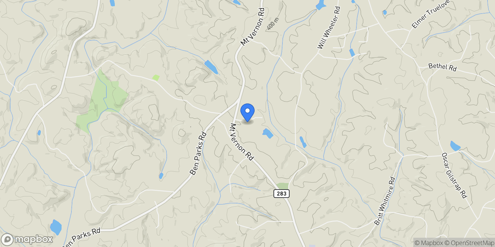 Map showing 5416 Oak Manor Way, Murrayville, Georgia, United States.
