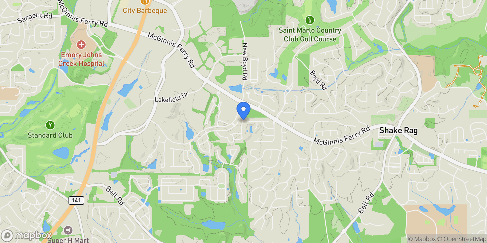 Map showing 7067 Walham Grove, Johns Creek, Georgia, United States.