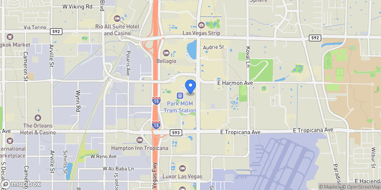 Map showing 3750 Las Vegas Boulevard 2808, Las Vegas, Nevada, United States.