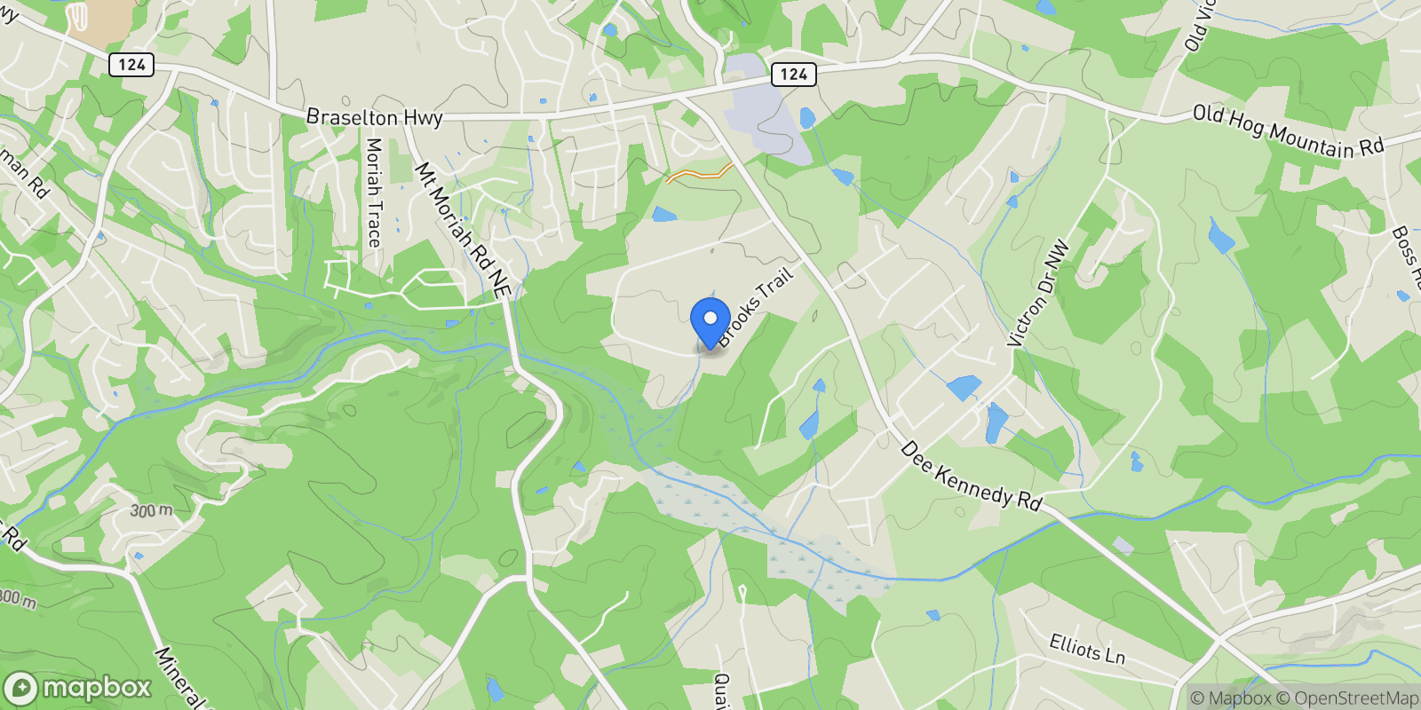 Map showing 1678 Thomas Drive, Hoschton, Georgia, United States.