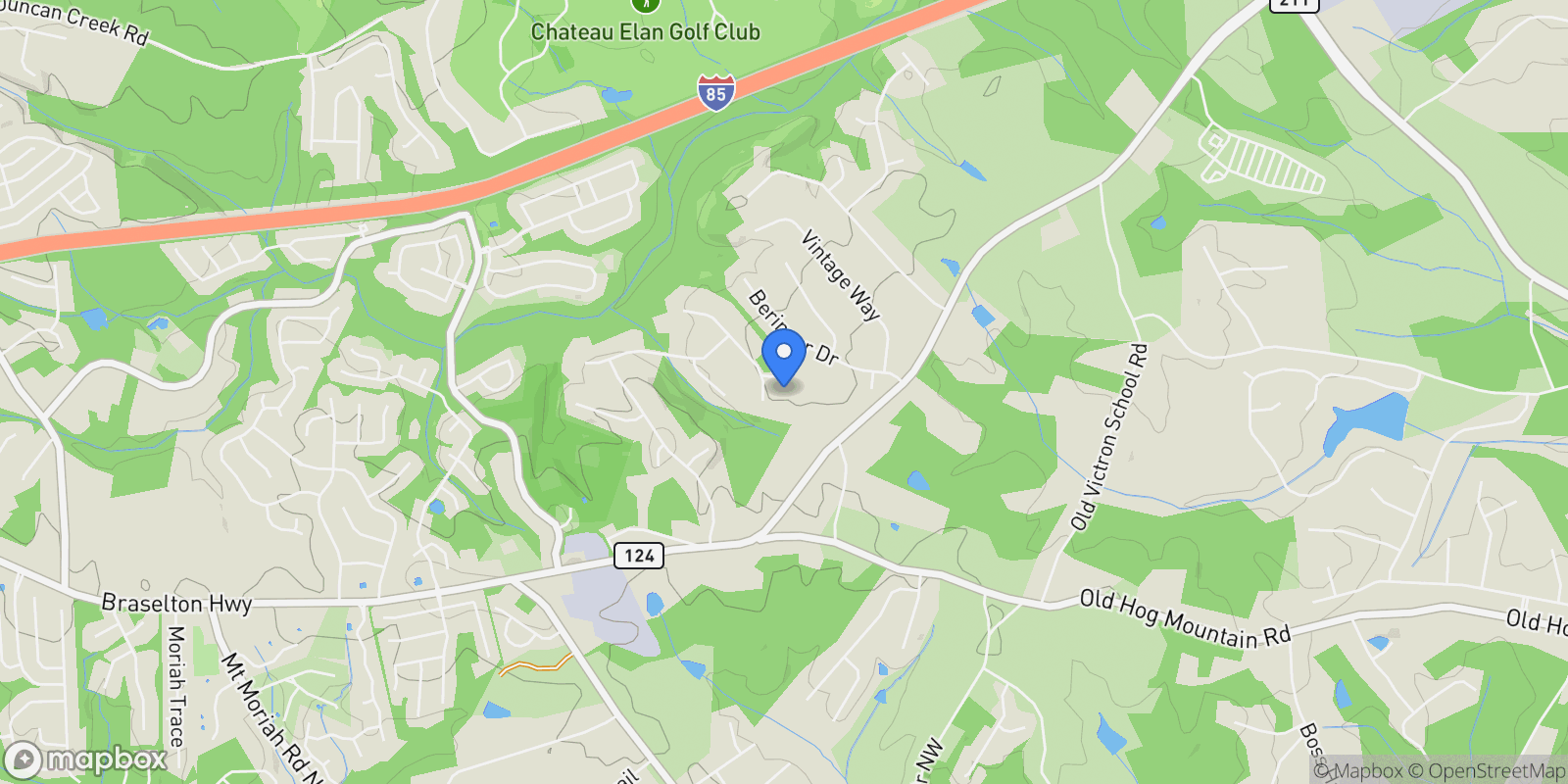 Map showing 4525 Legacy Court, Hoschton, Georgia, United States.