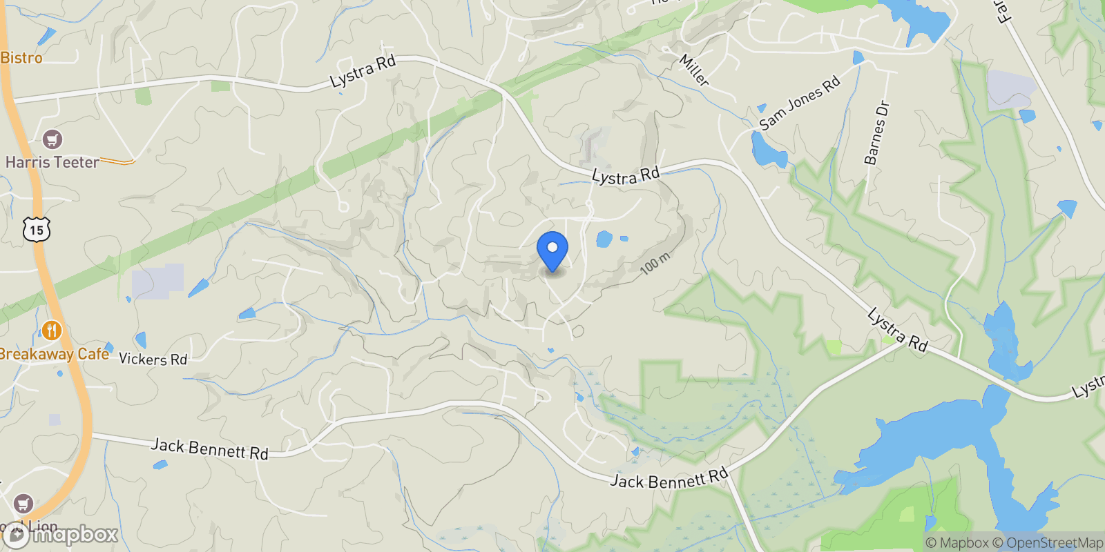 Map showing 154 Leatherwood Lane, Chapel Hill, NC 27517, Chapel Hill, North Carolina, United States.