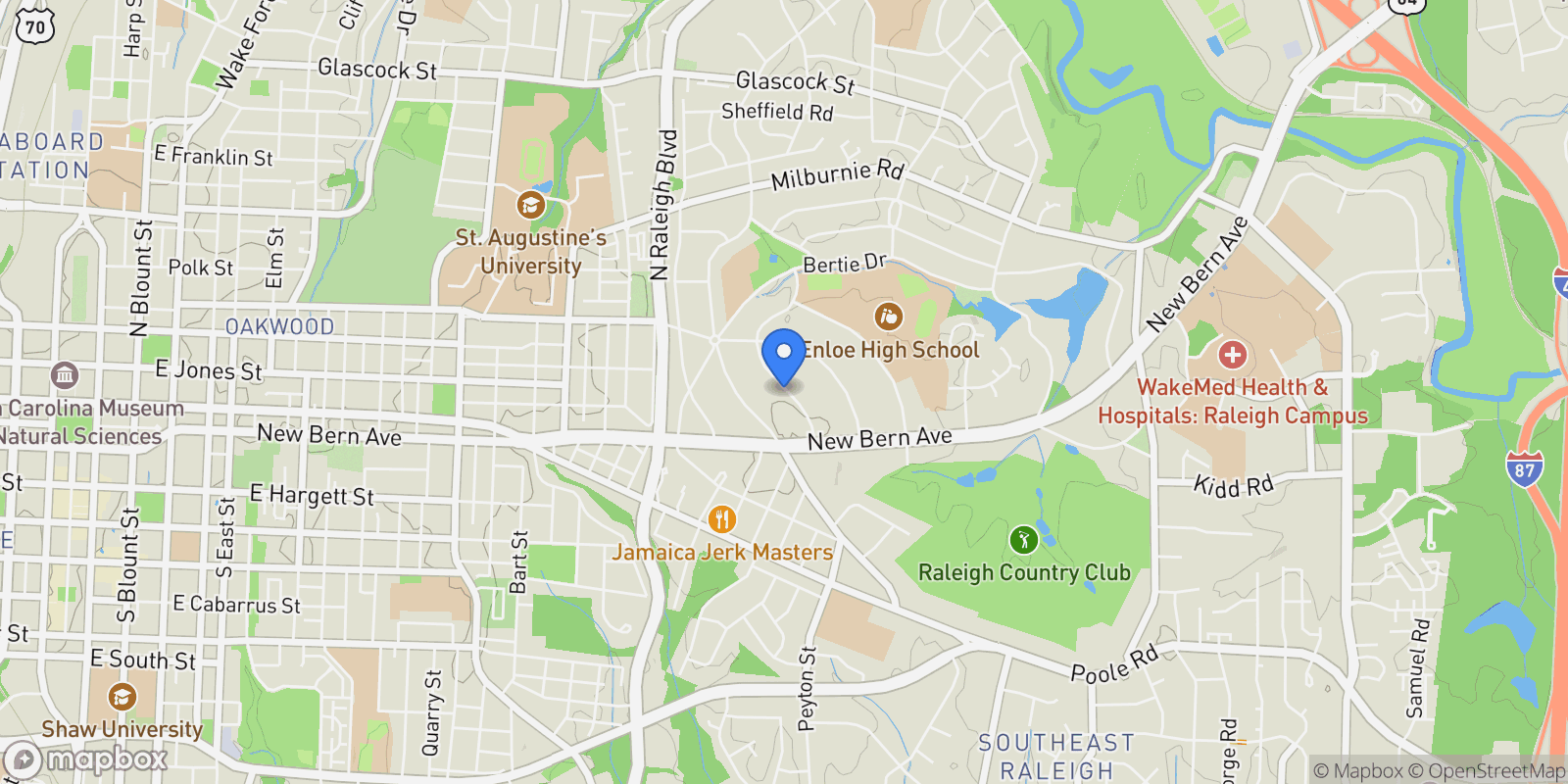 Map showing 125 Lord Ashley Road, Raleigh, NC 27610, Raleigh, North Carolina, United States.