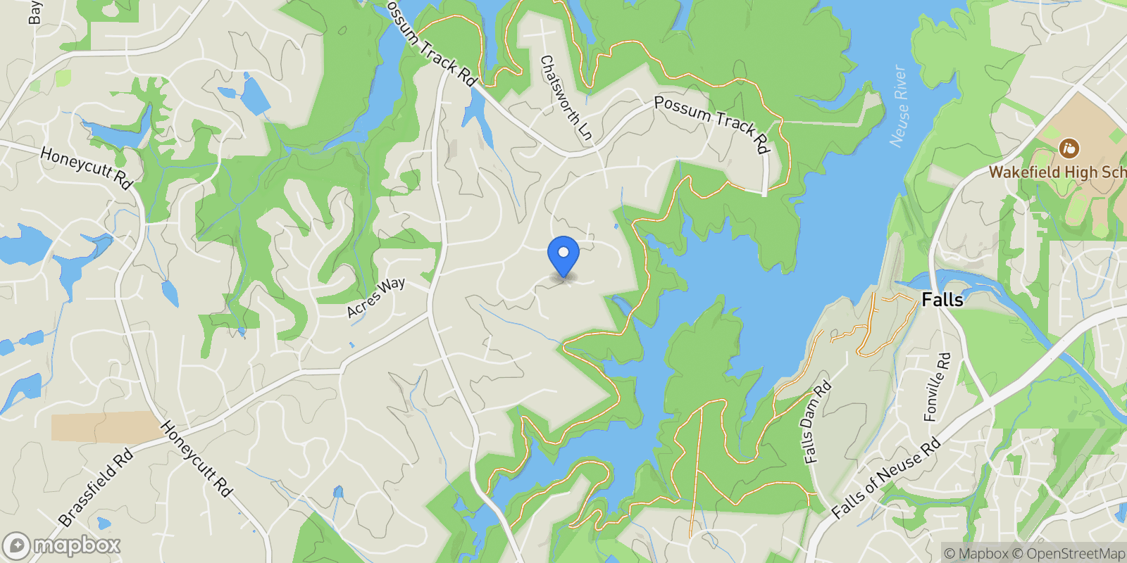 Map showing 1421 Alpine Creek Drive, Raleigh, NC 27614, Raleigh, North Carolina, United States.