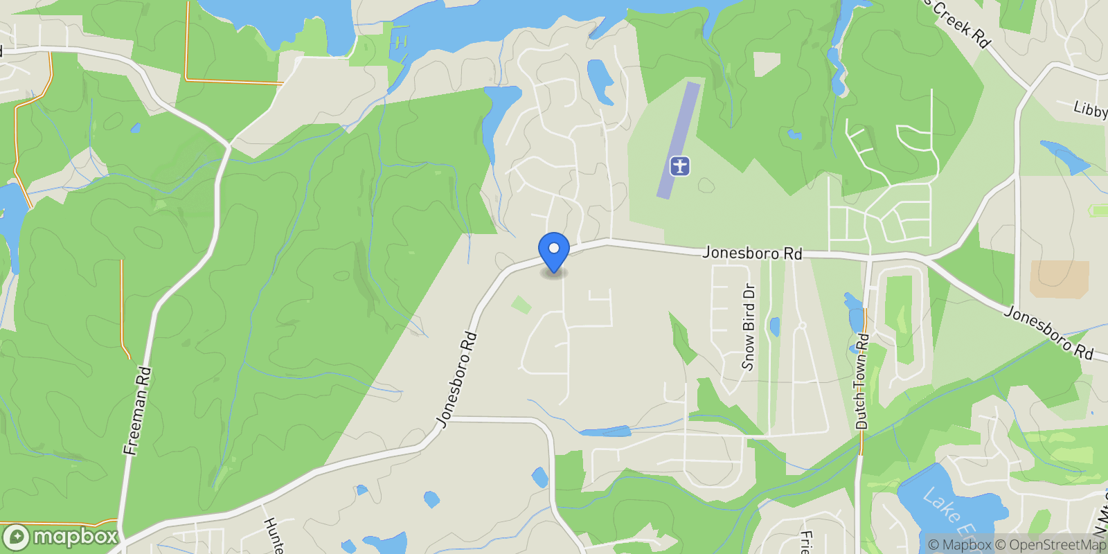 Map showing 100 Marshas Vineyard, Hampton, Georgia, United States.