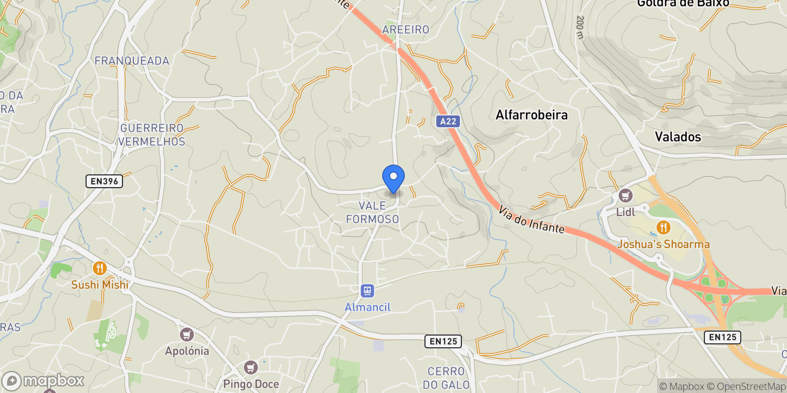 Map showing Vale Formoso, 8100-267 Loulé, Portugal, Loule (Sao Clemente), Algarve, Portugal.