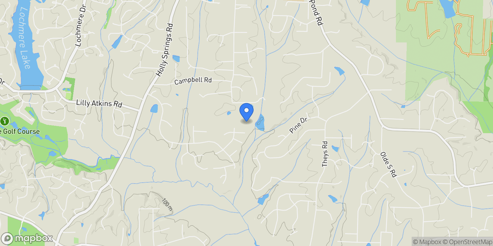 Map showing 2328 Toll Mill Court, Raleigh, NC 27606, Raleigh, North Carolina, United States.