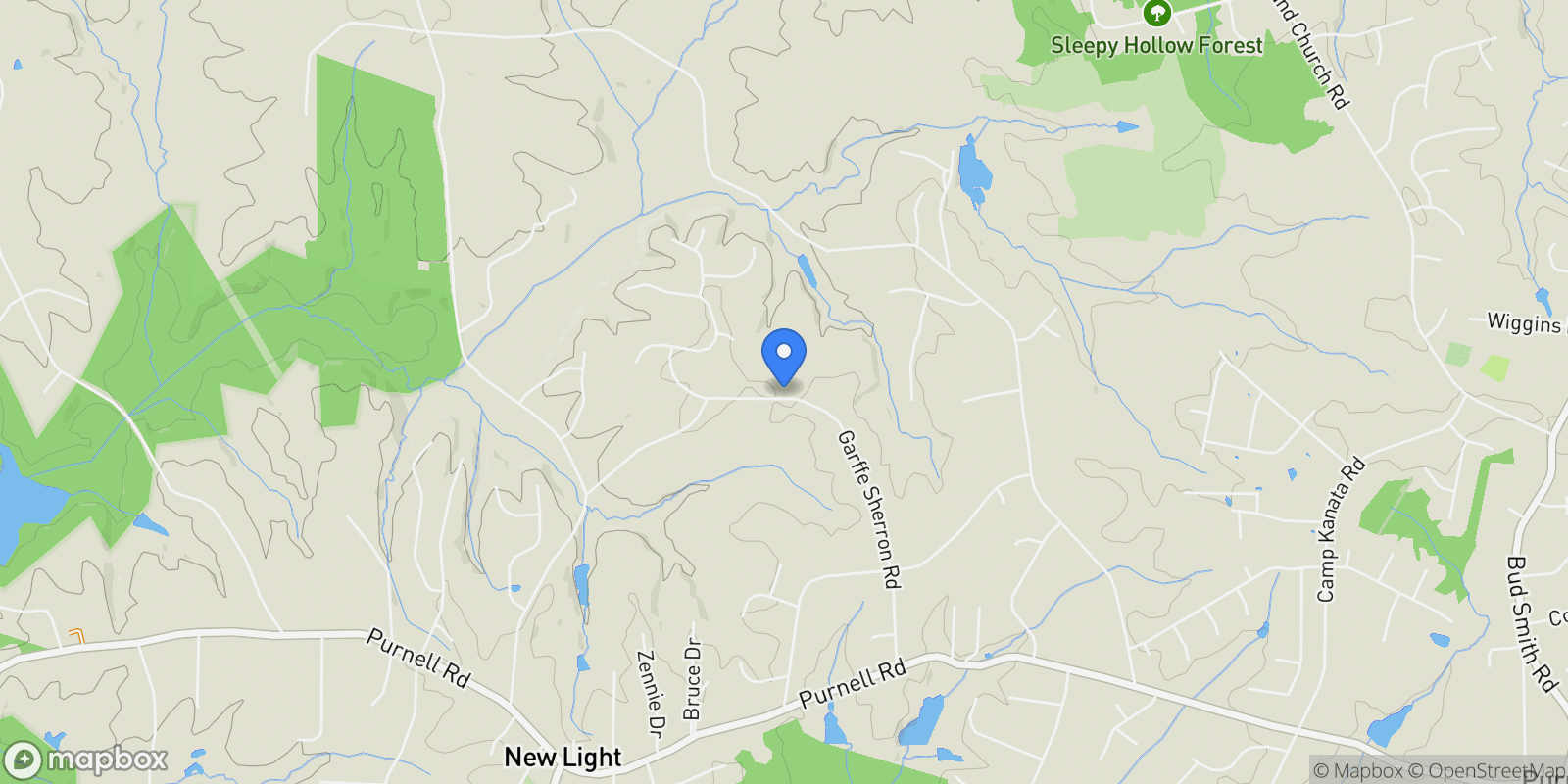 Map showing 2013 Reserve Falls Lane, Wake Forest, NC 27587, Wake Forest, North Carolina, United States.