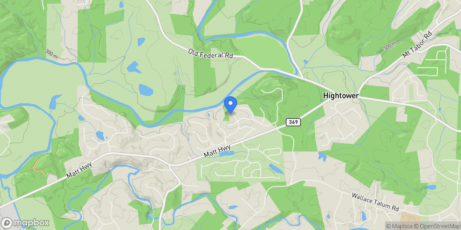 Map showing 7945 Garnet Trace, Ball Ground, Georgia, United States.