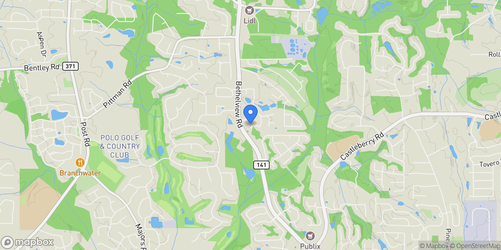 Map showing 5150 Mistwater Lane, Cumming, Georgia, United States.