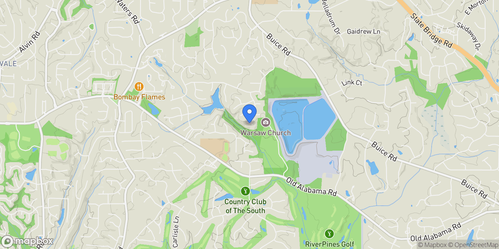 Map showing 100 Nature Mill Court, Alpharetta, Georgia, United States.