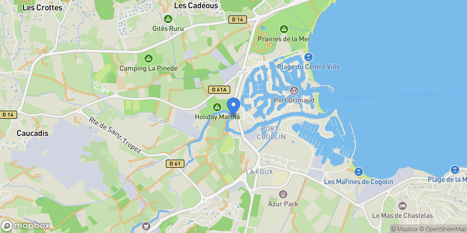 Map showing Cogolin, Provence-Alpes-Côte d'Azur, France.