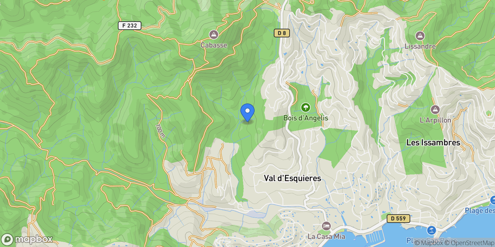 Map showing Roquebrune-sur-Argens, Provence-Alpes-Côte d'Azur, France.