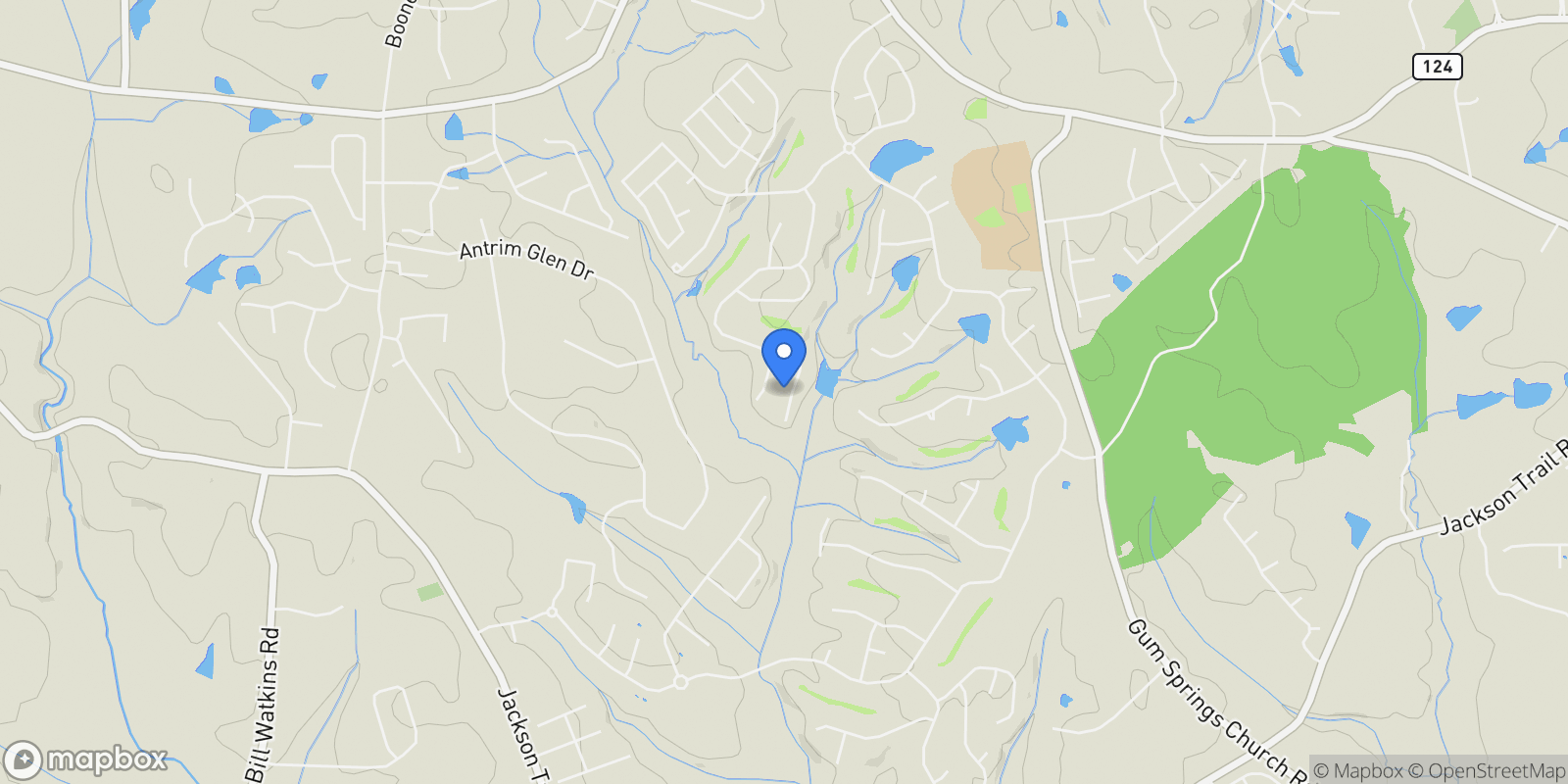 Map showing 3202 BRUSH ARBOR Court, Jefferson, Georgia, United States.