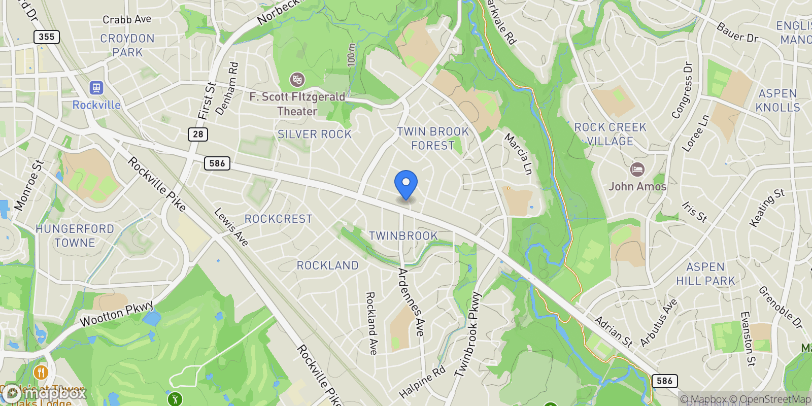 Map showing 202 Nimitz Avenue, Rockville, Maryland, United States.