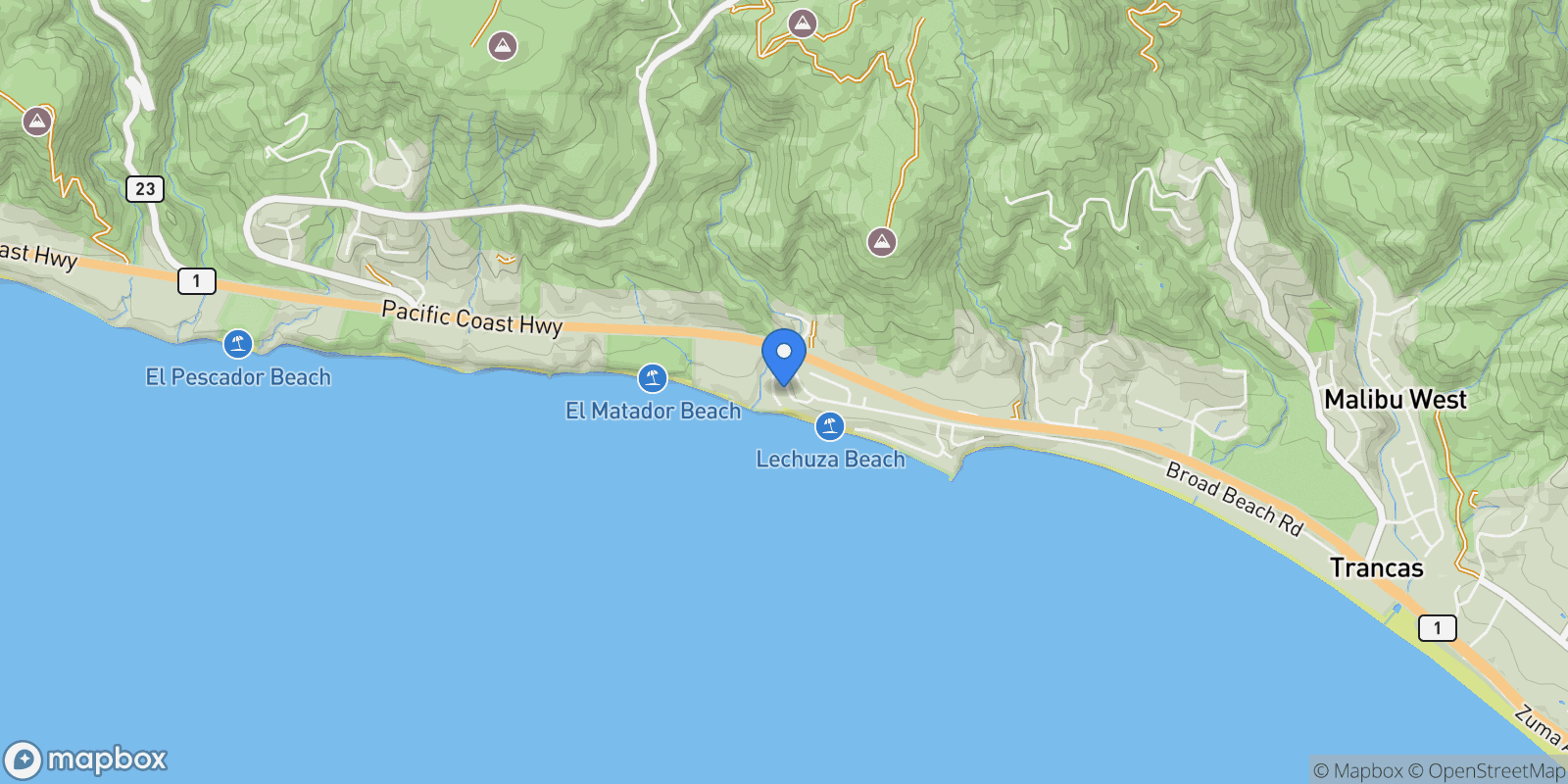 Map showing 31840 Seafield Drive, Malibu, California, United States.