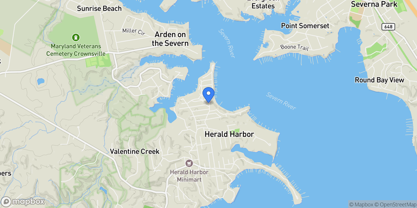 Map showing 753 Eddy Road, Crownsville, Maryland, United States.