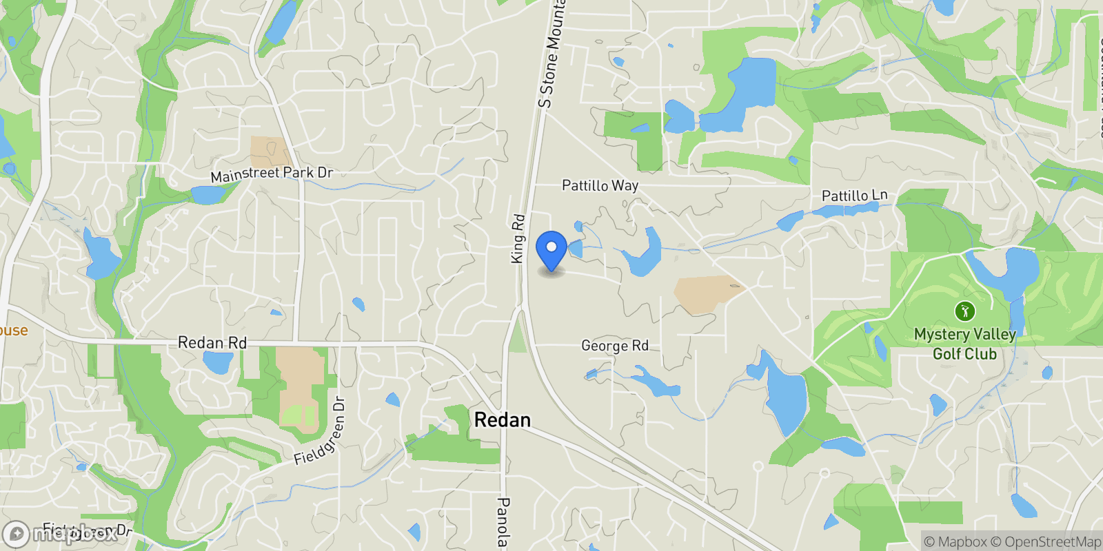 Map showing 5661 Rutland Trace, Lithonia, Georgia, United States.
