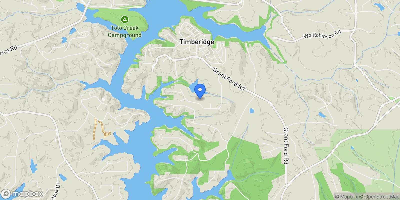 Map showing 6084 BLUEWATER Boulevard, Gainesville, Georgia, United States.