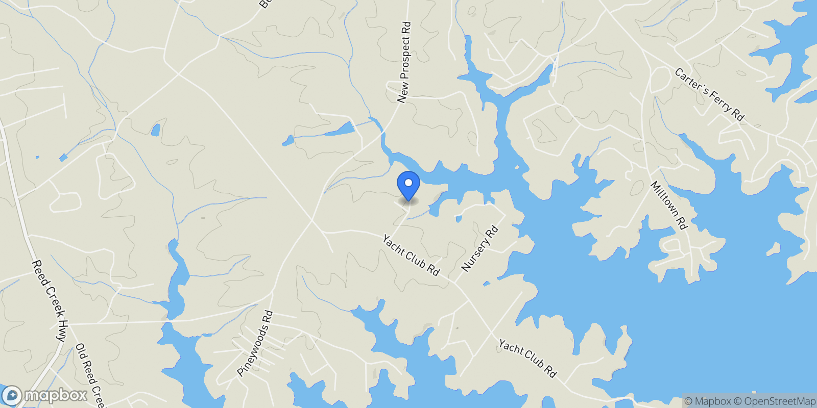 Map showing 151 South Pointe Drive, Hartwell, Georgia, United States.