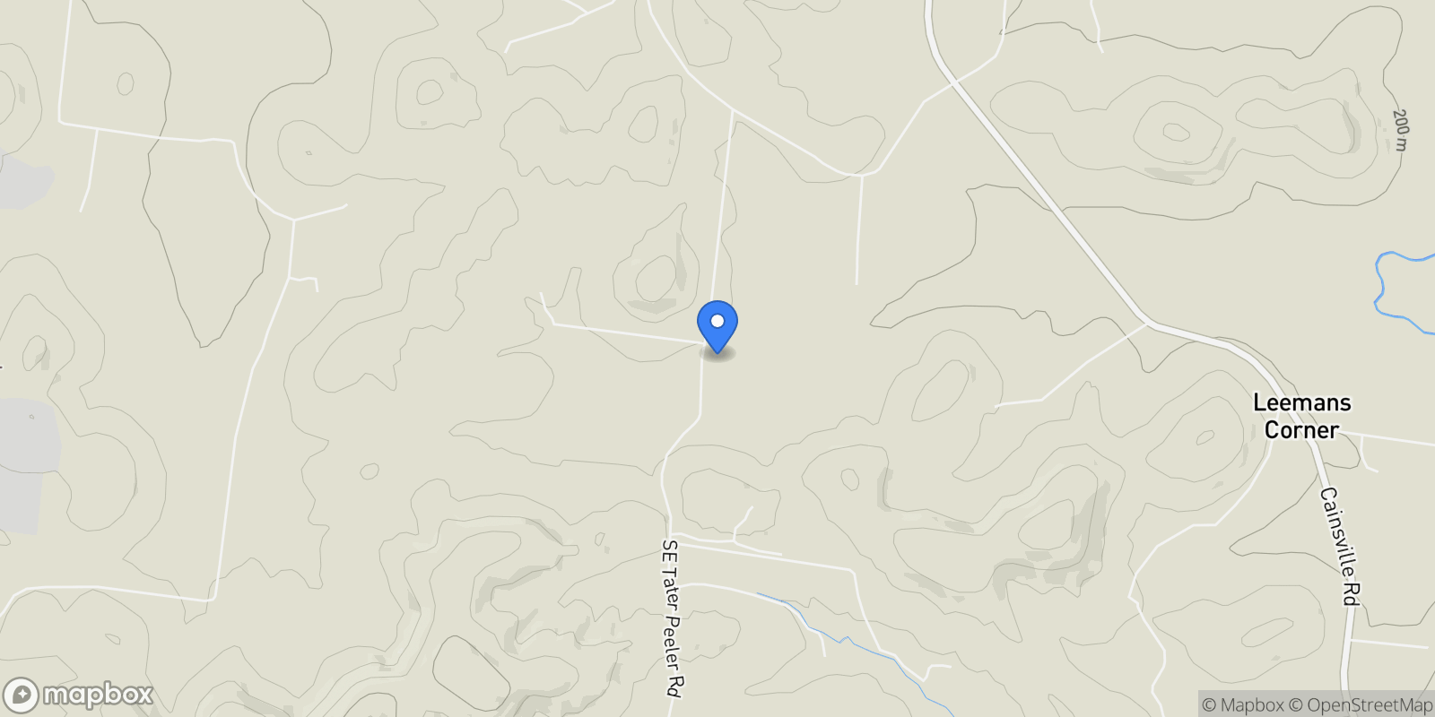 Map showing 5205 SE Tater Peeler Rd, Lebanon, Tennessee, United States.