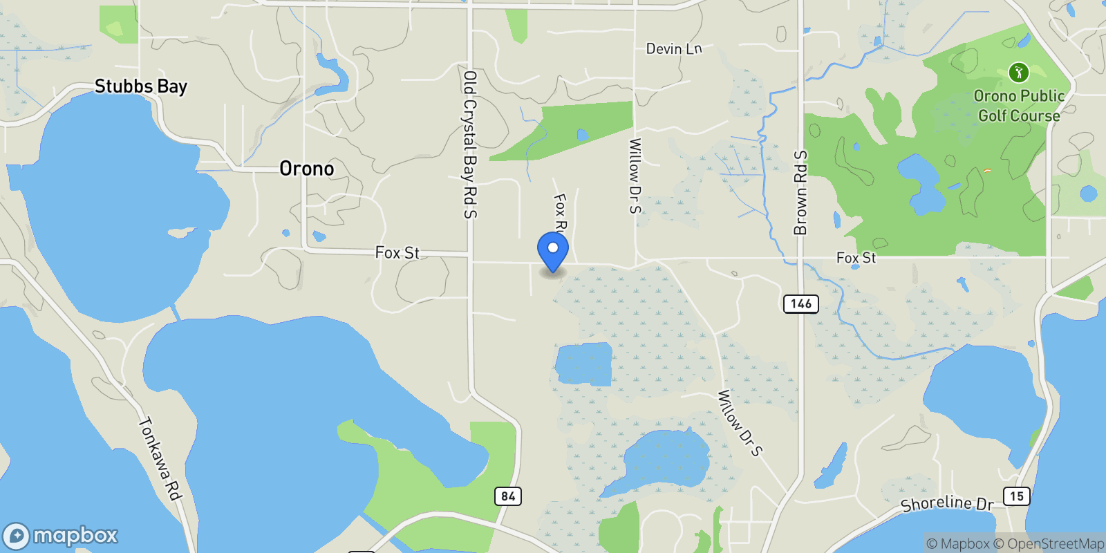 Map showing 2625-B Fox Street, Orono, MN 55391, Orono, Minnesota, United States.