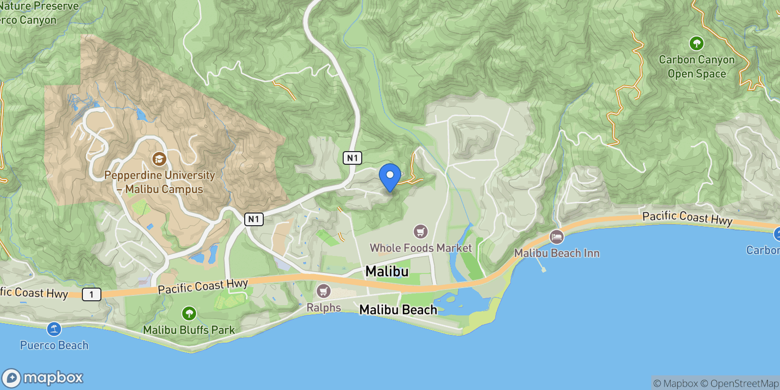 Map showing 23701 Harbor Vista Drive, Malibu, California, United States.