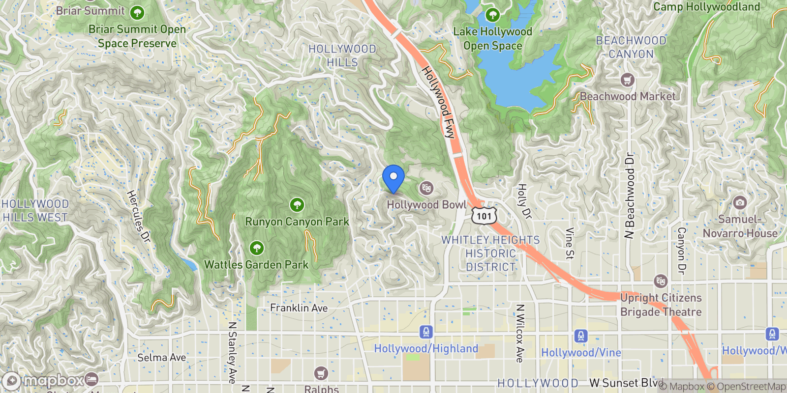 Map showing 6930 Oporto Drive, Los Angeles, California, United States.