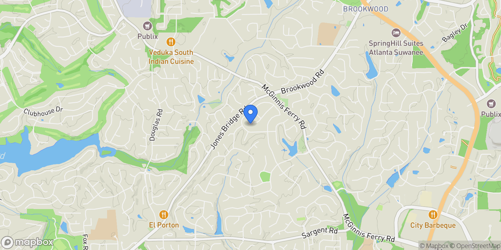 Map showing 5735 Sunset Maple Drive, Alpharetta, Georgia, United States.