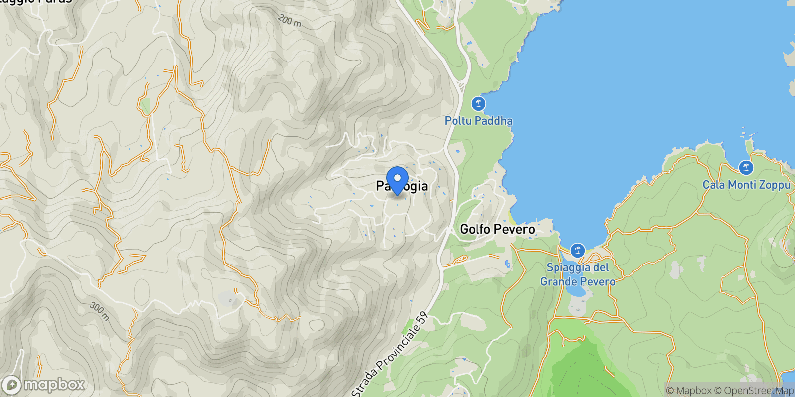 Map showing 07021 Pantogia SS, Italy, Pantogia, Sardinia, Italy.