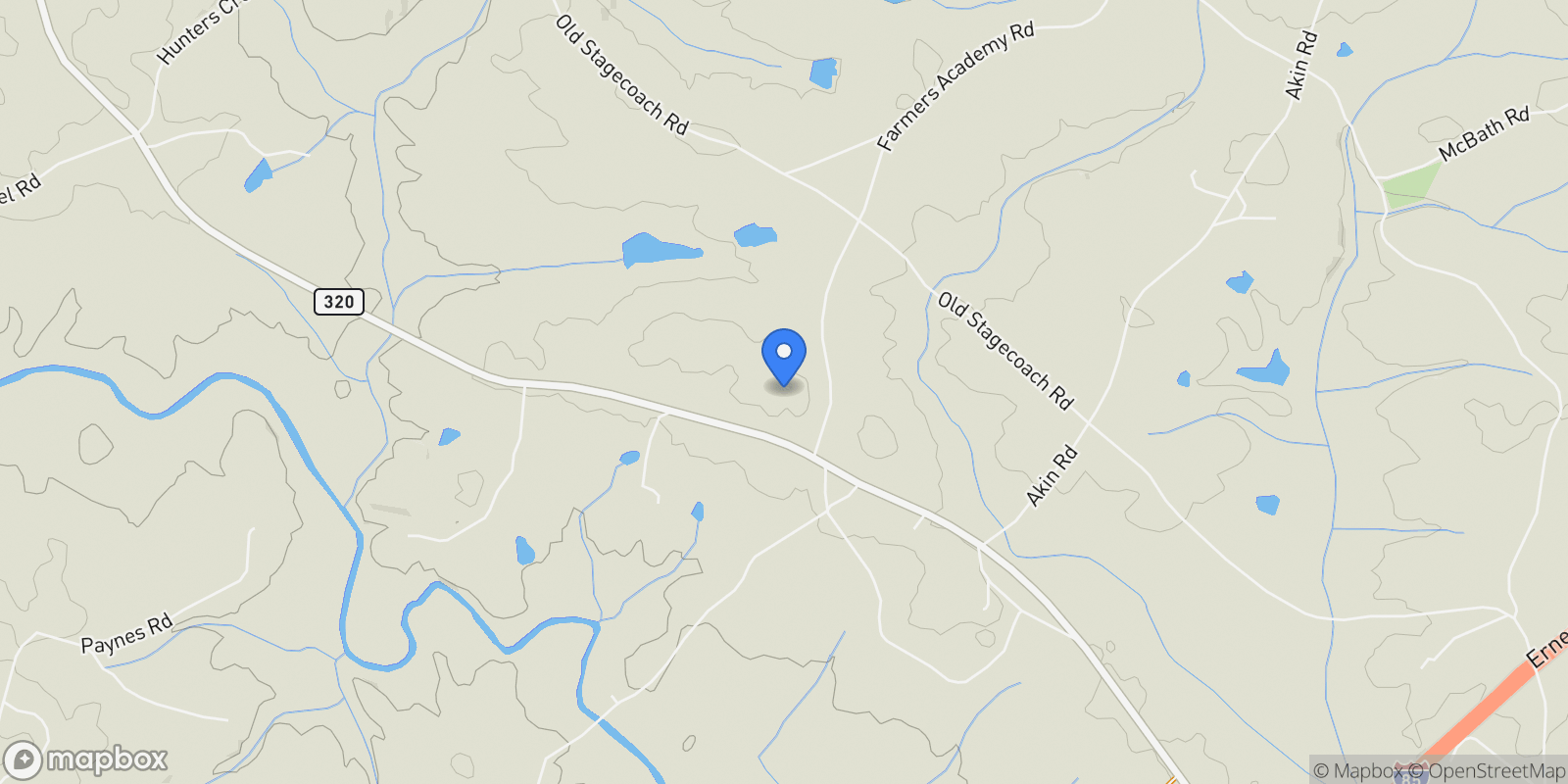 Map showing 95 FARMERS ACADEMY Road, Carnesville, Georgia, United States.