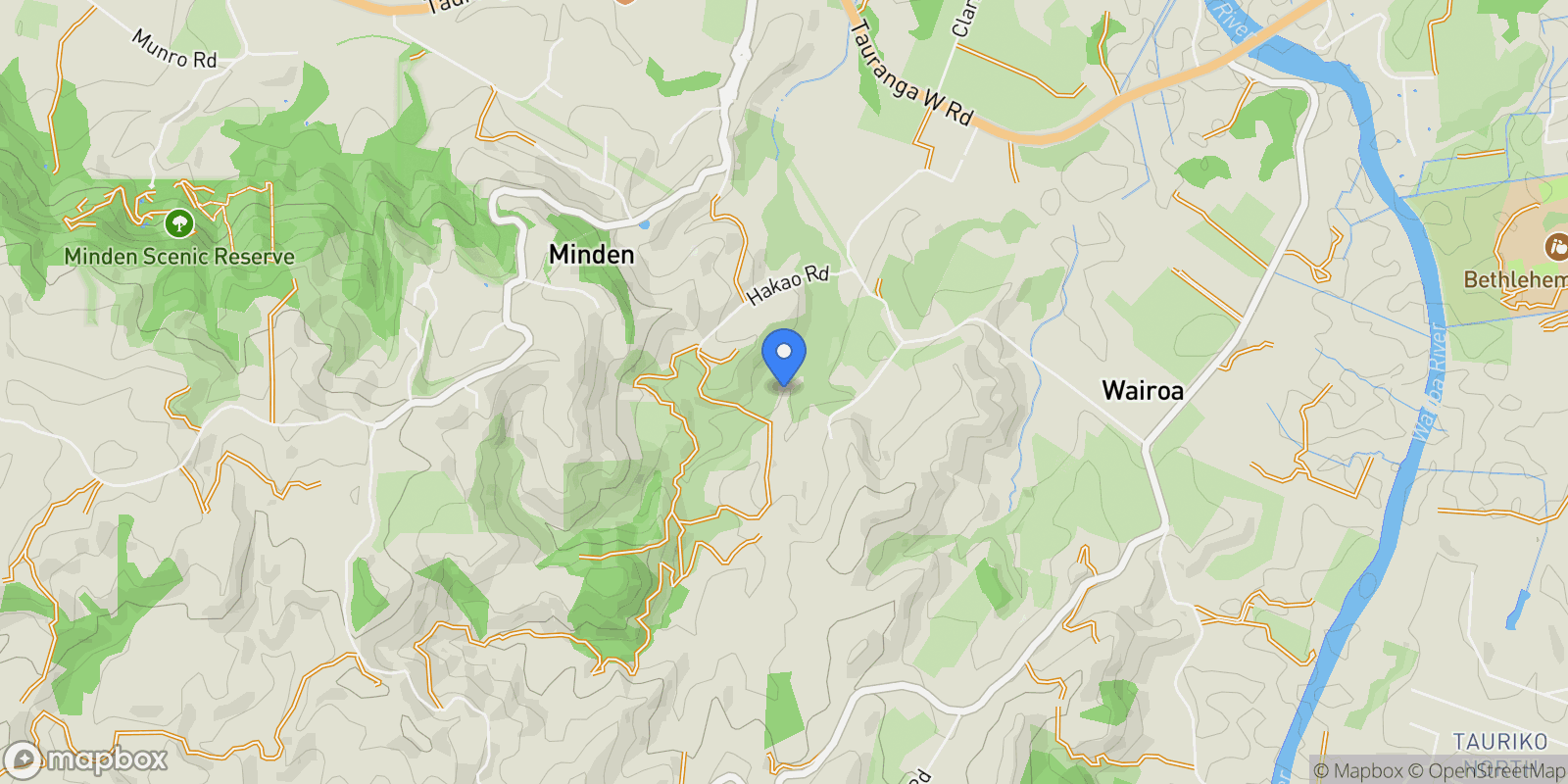 Map showing 40 Walden Lane, Minden 3171, New Zealand, Minden, Bay of Plenty, New Zealand.