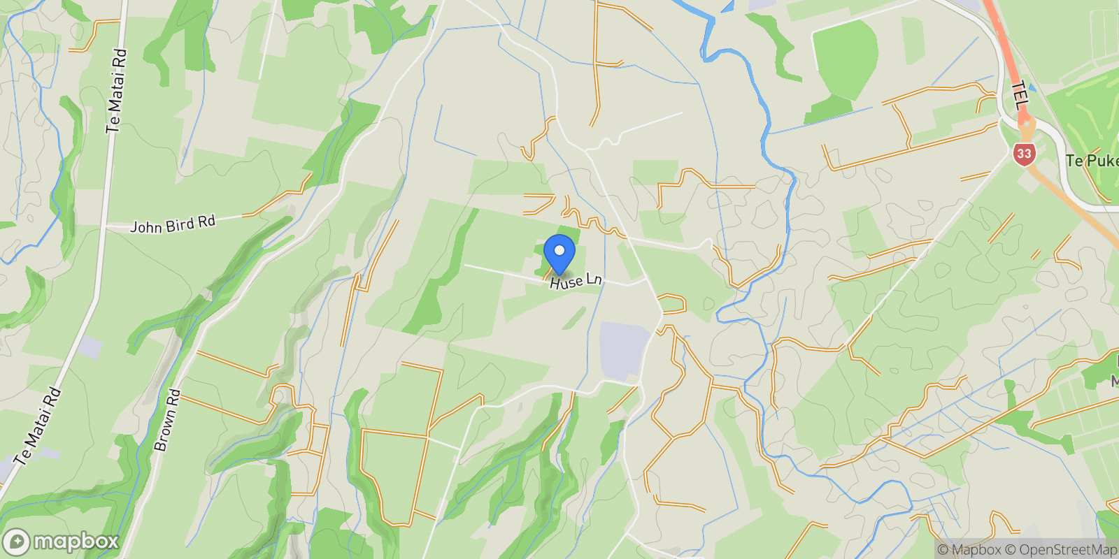 Map showing 48 Huse Lane, Rangiuru 3188, New Zealand, Rangiuru, Bay of Plenty, New Zealand.