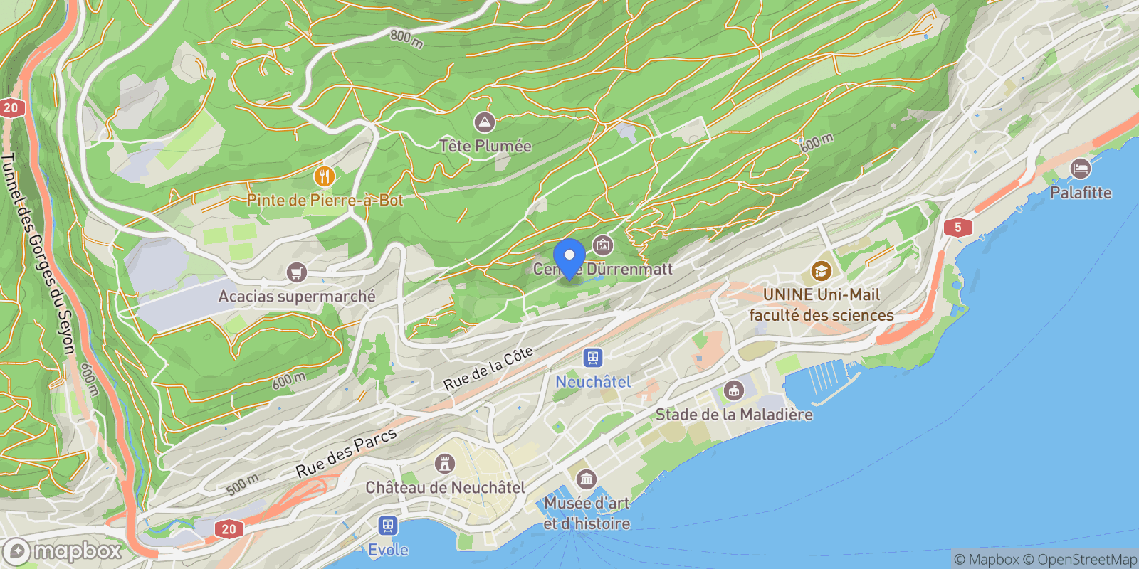 Map showing Neuchâtel, NE 2000, Neuchâtel, Neuchâtel, Switzerland.