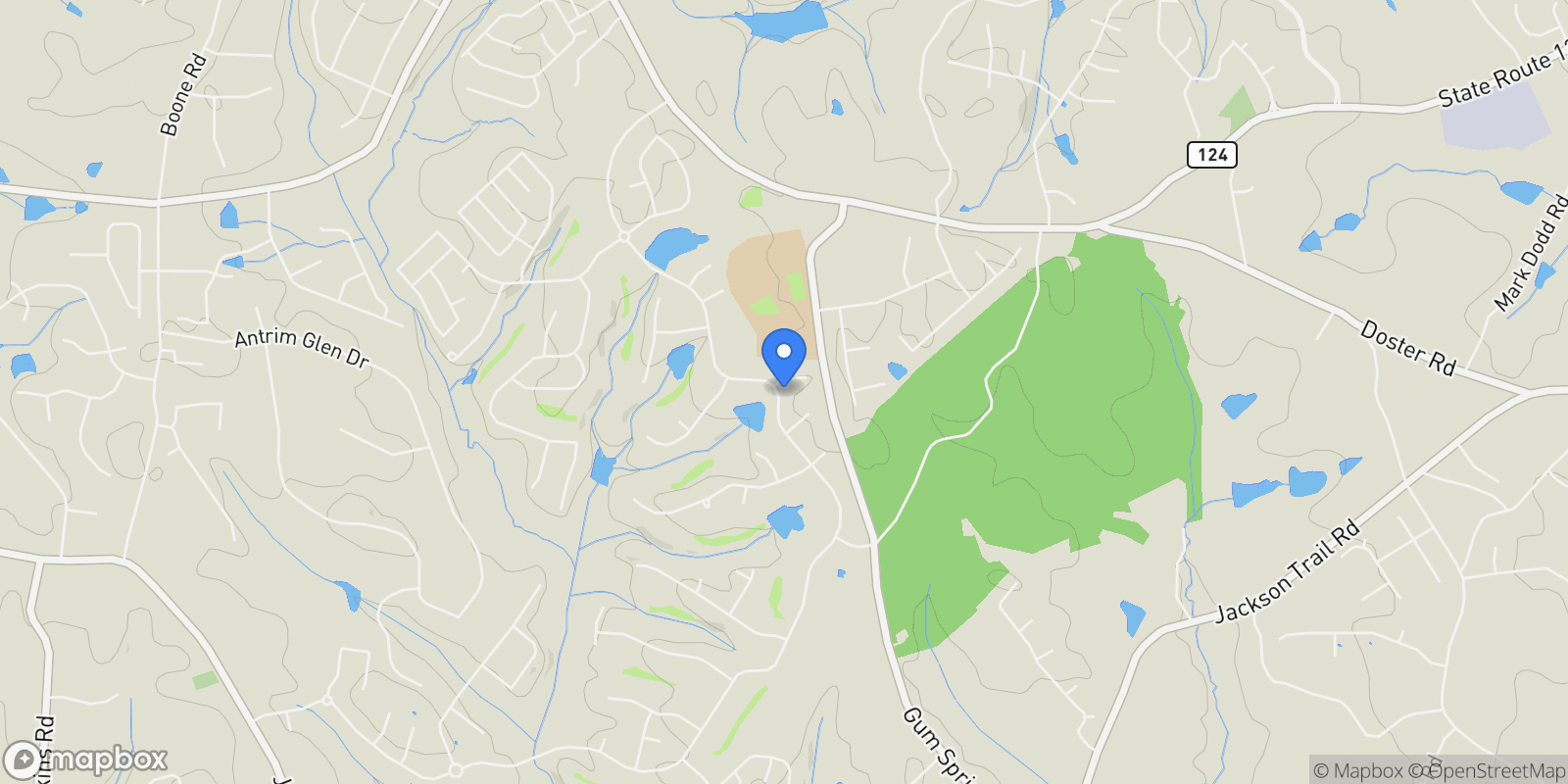 Map showing 982 Wildberry Court, Jefferson, Georgia, United States.